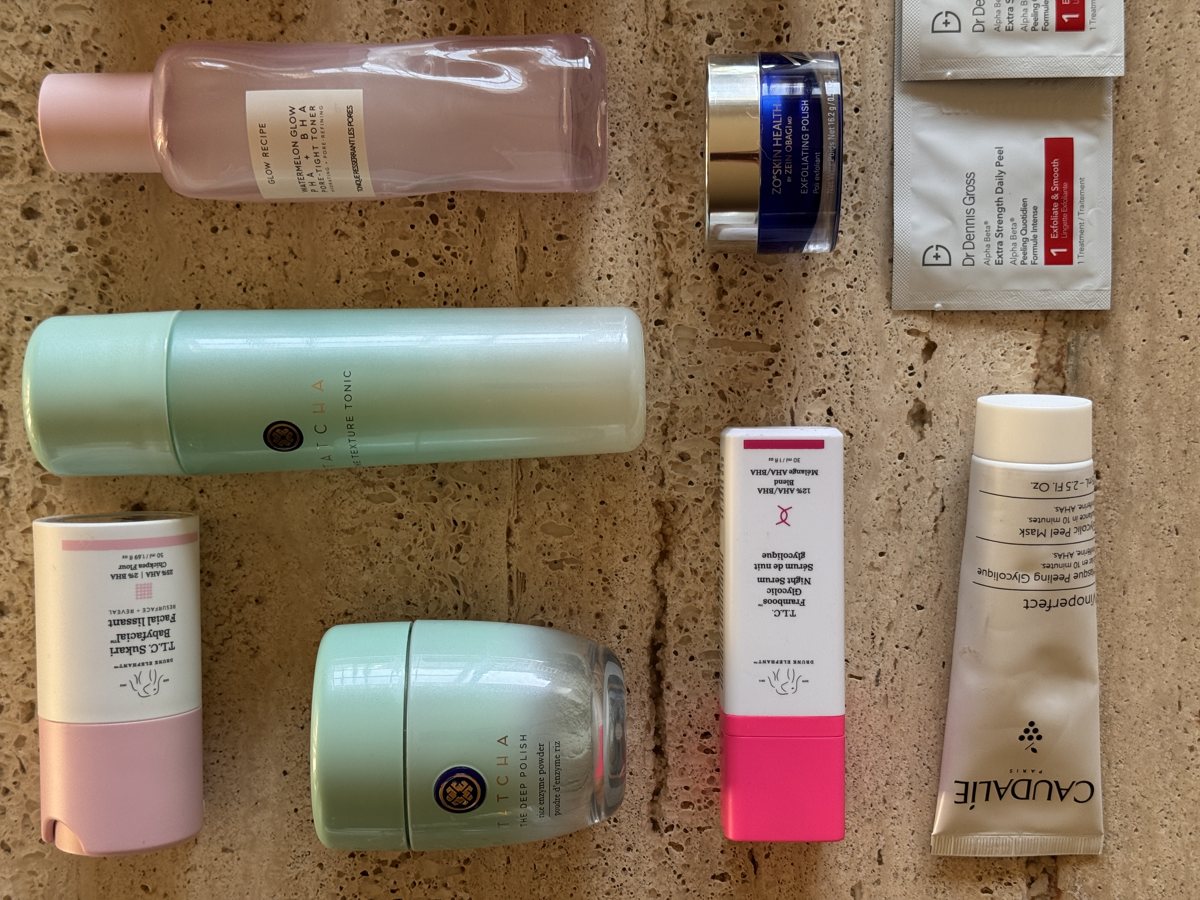 skincare shelf: Glow Recipe, Dr Dennis Gross, Drunk Elephant, TATCHA, Drunk Elephant, Caudalie