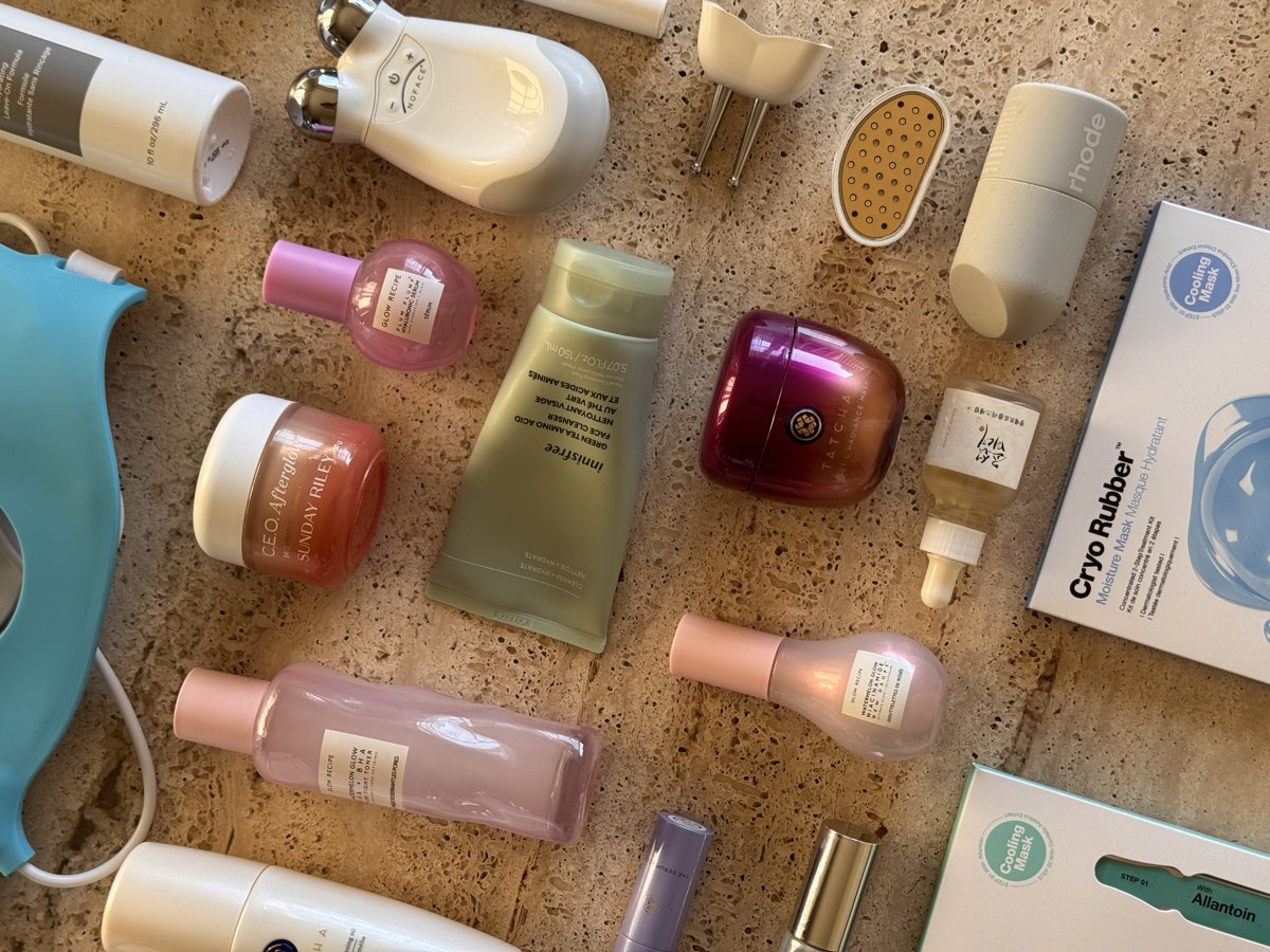 skincare shelf: Dr.Jart+, Dr.Jart+, Glow Recipe, Glow Recipe, innisfree, TATCHA