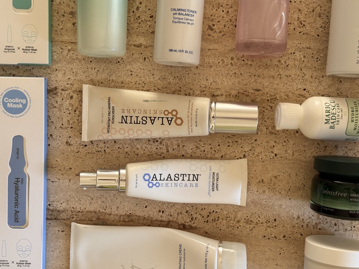 skincare shelf: Dr.Jart+, Dr.Jart+, ZO SKIN HEALTH, Glow Recipe, Caudalie, ALASTIN