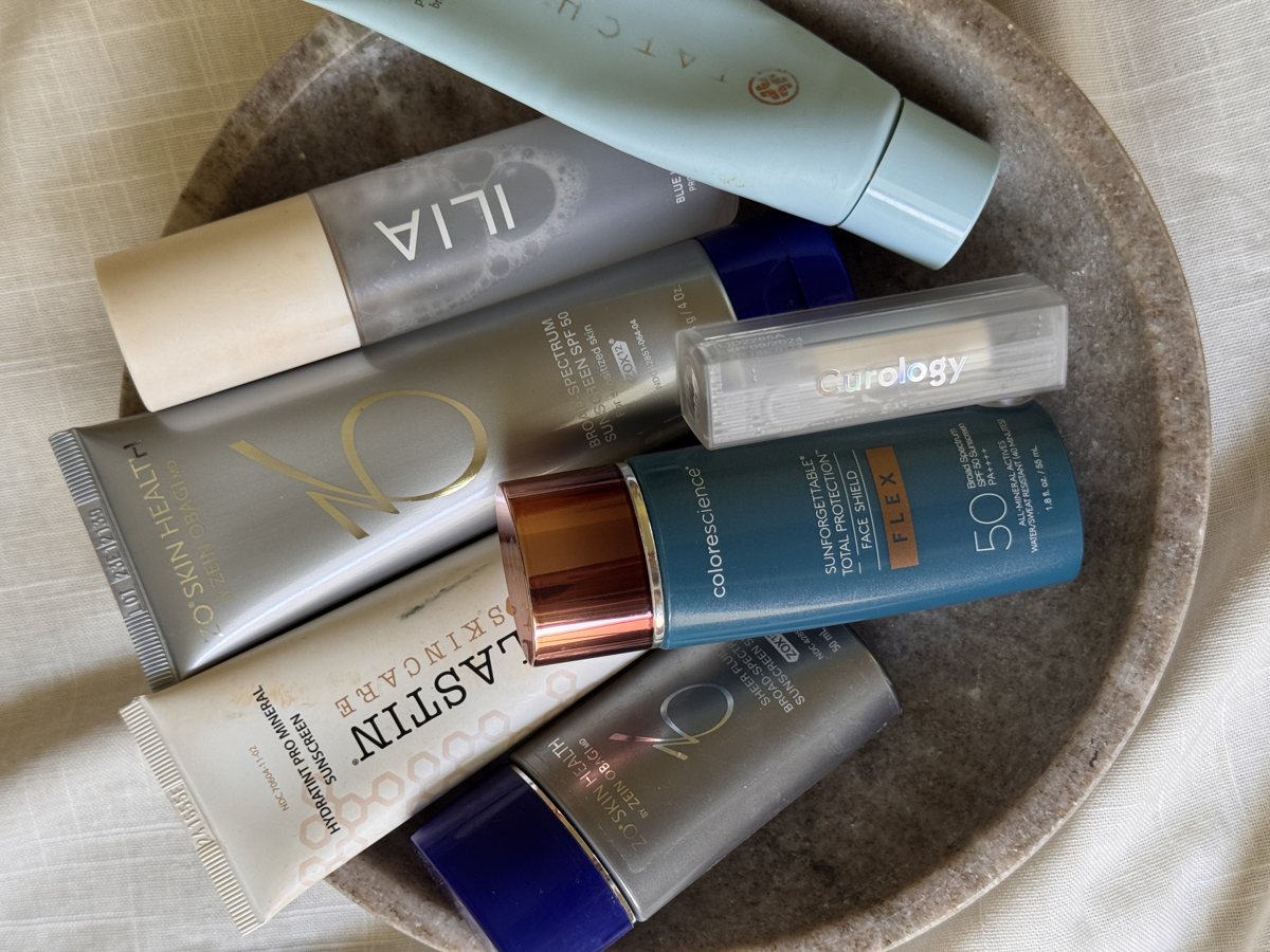 sunscreen for face shelf: ZO SKIN HEALTH, Colorescience, ALASTIN
